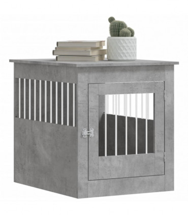 vidaXL Dog Crate Furniture Concrete Grey 64.5x80x71 cm Engineered Wood