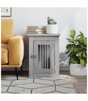 vidaXL Dog Crate Furniture Grey Sonoma 45x62x59 cm Engineered Wood