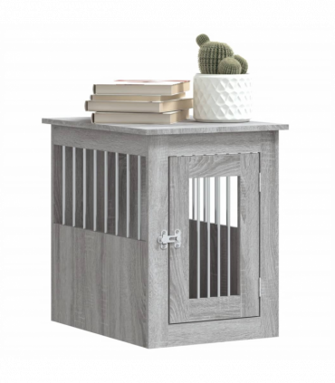 vidaXL Dog Crate Furniture Grey Sonoma 45x62x59 cm Engineered Wood