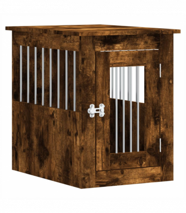 vidaXL Dog Crate Furniture Smoked Oak 45x62x59 cm Engineered Wood