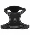 vidaXL Dog Harness with Lead & Collar Adjustable Black XL