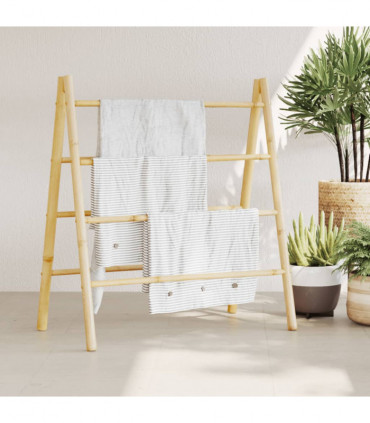 vidaXL Double Towel Ladder with 4 Rungs 90x50x100 cm Bamboo