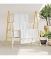 vidaXL Double Towel Ladder with 4 Rungs 90x50x100 cm Bamboo