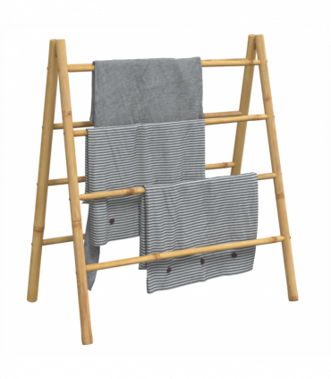 vidaXL Double Towel Ladder with 4 Rungs 90x50x100 cm Bamboo