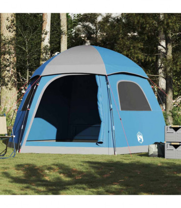 vidaXL Family Tent Igloo 6-Person Blue Waterproof