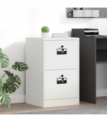 vidaXL File Cabinet White 45.5 x 42 x 74.5 cm Cold-Rolled Steel