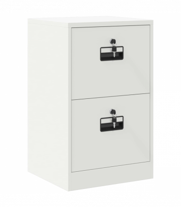 vidaXL File Cabinet White 45.5 x 42 x 74.5 cm Cold-Rolled Steel