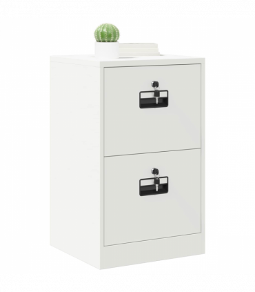 vidaXL File Cabinet White 45.5 x 42 x 74.5 cm Cold-Rolled Steel