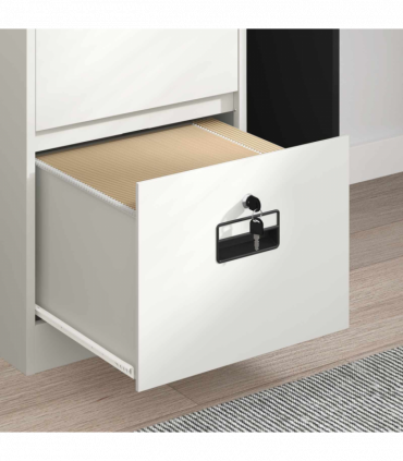 vidaXL File Cabinet White 45.5 x 42 x 74.5 cm Cold-Rolled Steel