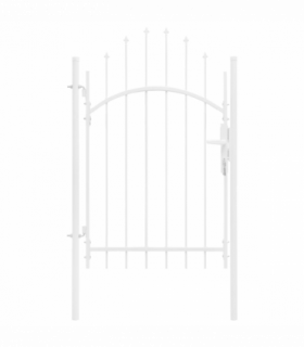 vidaXL Garden Gate Steel 1x2.25 m White