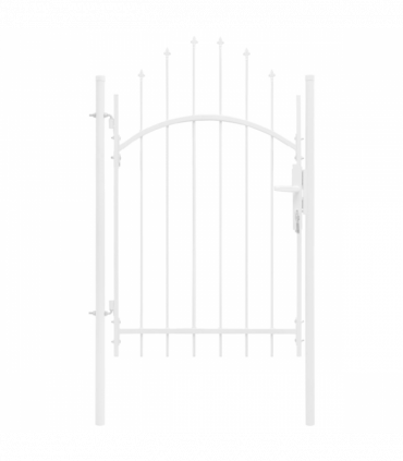 vidaXL Garden Gate Steel 1x2.25 m White