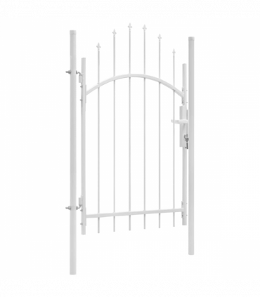vidaXL Garden Gate Steel 1x2.25 m White