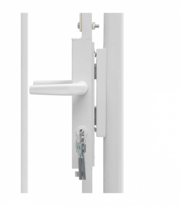 vidaXL Garden Gate Steel 1x2.25 m White