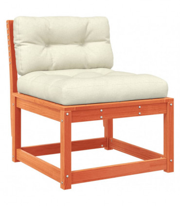 vidaXL Garden Sofa with Cushions Wax Brown Solid Wood Pine