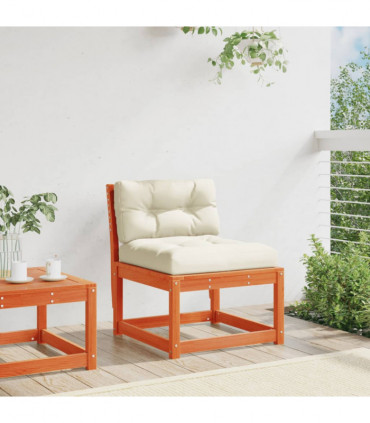 vidaXL Garden Sofa with Cushions Wax Brown Solid Wood Pine