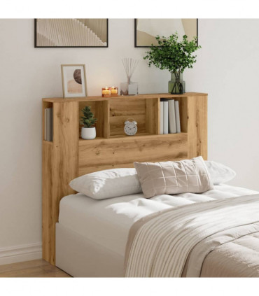 vidaXL Headboard Cabinet Artisan Oak 120x19x104.5 cm Engineered Wood