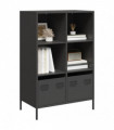 vidaXL Highboard Black 68x39x103.5 cm Steel