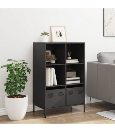 vidaXL Highboard Black 68x39x103.5 cm Steel