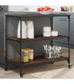 vidaXL Kitchen Trolley Brown Oak 102x50x95 cm Engineered Wood