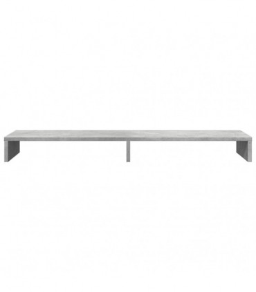 vidaXL Monitor Stand Concrete Grey 100x27x10 cm Engineered Wood