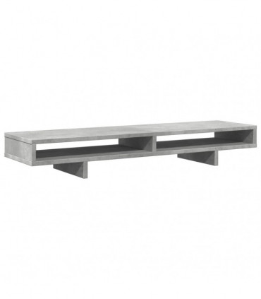vidaXL Monitor Stand Concrete Grey 100x27x15 cm Engineered Wood