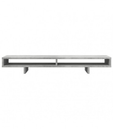 vidaXL Monitor Stand Concrete Grey 100x27x15 cm Engineered Wood