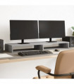 vidaXL Monitor Stand Grey Sonoma 100x27x10 cm Engineered Wood