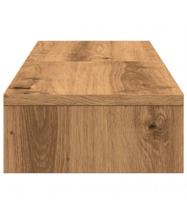 vidaXL Monitor Stand Riser Adjustable Artisian Oak 80x24x10.5 cm Engineered Wood