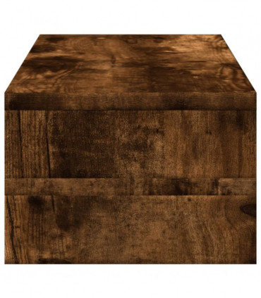 vidaXL Monitor Stand Smoked Oak 54x22x15 cm Engineered Wood