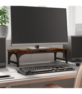 vidaXL Monitor Stand Smoked Oak 55x23x14 cm Engineered Wood