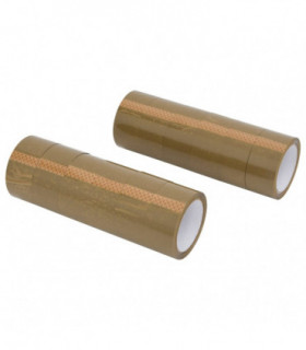 vidaXL Packaging Tape 12 pcs Brown 48 mm x 66 m