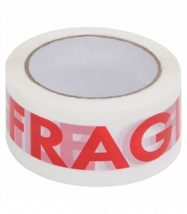 vidaXL Packaging Tape 12 pcs FRAGILE Printed White 48 mm x 66 m