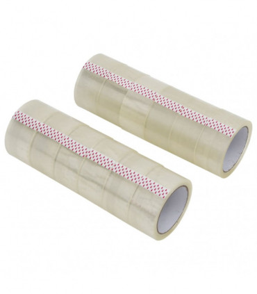 vidaXL Packaging Tape 12 pcs Transparent 48 mm x 66 m