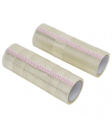 vidaXL Packaging Tape 12 pcs Transparent 48 mm x 66 m