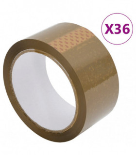 vidaXL Packaging Tape 36 pcs Brown 48 mm x 66 m