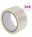 vidaXL Packaging Tape 36 pcs Transparent 48 mm x 66 m