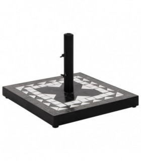 vidaXL Parasol Base Black and White Square 12 kg