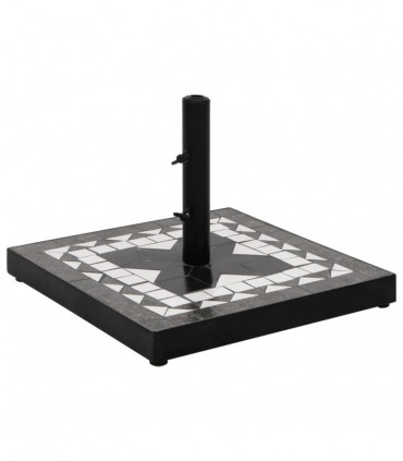 vidaXL Parasol Base Black and White Square 12 kg