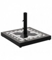 vidaXL Parasol Base Black and White Square 12 kg