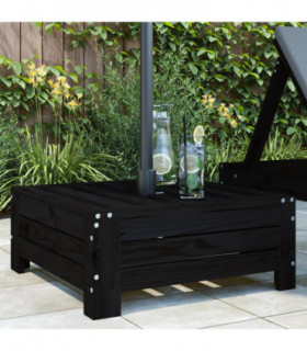 vidaXL Parasol Base Cover Black Solid Wood Pine