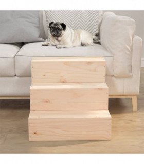 vidaXL Pet Stair 40x37.5x35 cm Solid Wood Pine