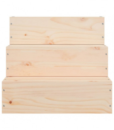 vidaXL Pet Stair 40x37.5x35 cm Solid Wood Pine