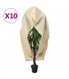 vidaXL Plant Fleece Covers with Zip 10 pcs 70 g/m² 3.14x2.5 m