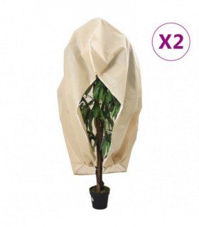 vidaXL Plant Fleece Covers with Zip 2 pcs 70 g/m² 1.2x1.8 m