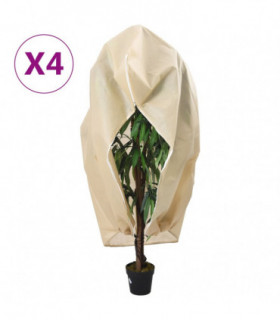 vidaXL Plant Fleece Covers with Zip 4 pcs 70 g/m² 3.93x3 m