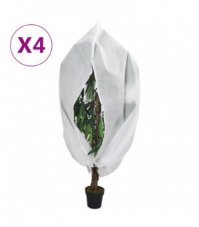 vidaXL Plant Fleece Covers with Zip 4 pcs 70 g/m² 3.93x3.5 m