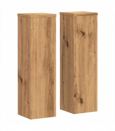 vidaXL Plant Stand 2pcs Artisian Oak 17x17x60 cm Engineered Wood