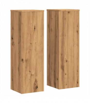vidaXL Plant Stand 2pcs Artisian Oak 25x25x80 cm Engineered Wood