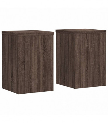 vidaXL Plant Stands 2 pcs Brown Oak 20x20x30 cm Engineered Wood