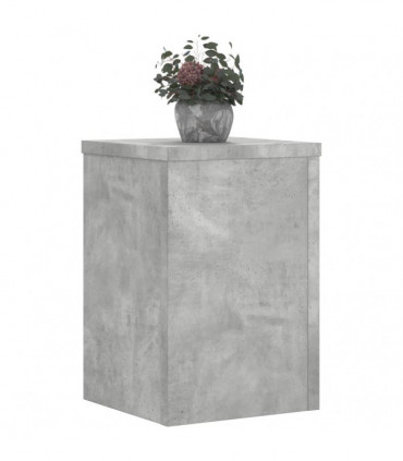 vidaXL Plant Stands 2 pcs Concrete Grey 20x20x30 cm Engineered Wood